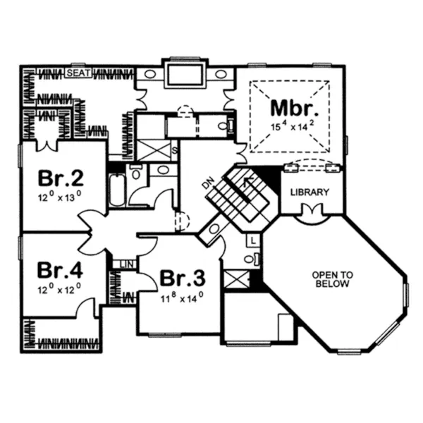 Victorian House Plan Second Floor - Norwich View European Home 038D-0715 - Shop House Plans and More