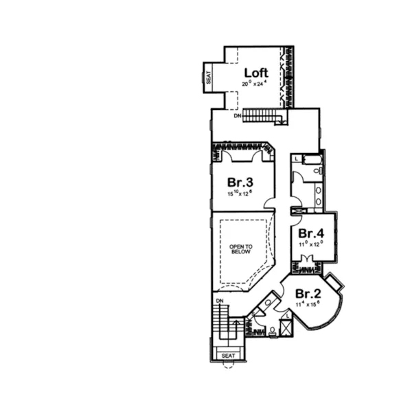 Sunbelt House Plan Second Floor - Remy Place European Luxury Home 038D-0716 - Shop House Plans and More