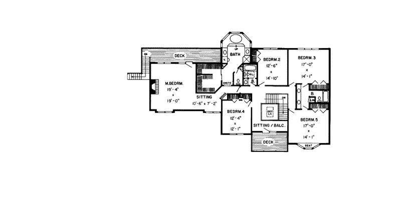 Country House Plan Second Floor - Laughlin Lake Craftsman Home 038D-0721 - Shop House Plans and More