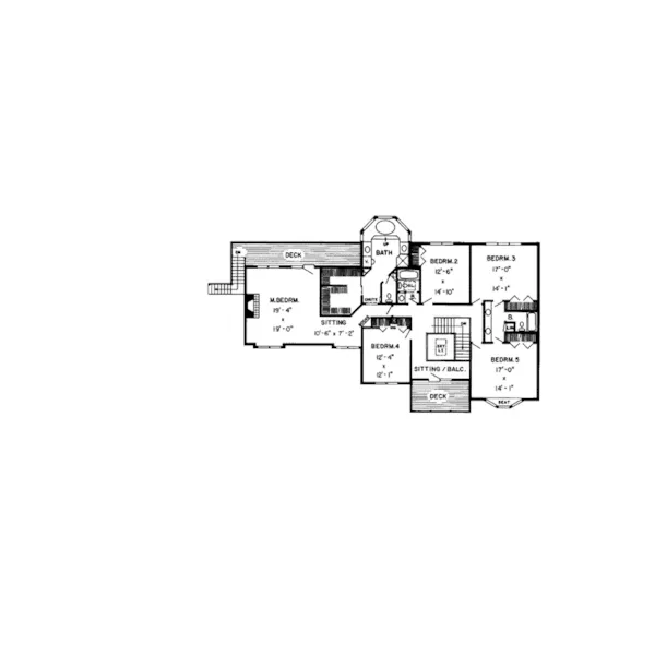 Farmhouse Plan Second Floor - Laughlin Lake Craftsman Home 038D-0721 - Shop House Plans and More