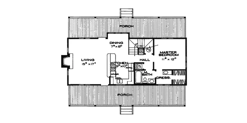 Mountain House Plan First Floor - Point Estero Vacation Home 038D-0723 - Shop House Plans and More