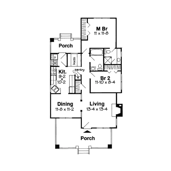 Lowcountry House Plan First Floor - Alder Pier Narrow Lot Home 038D-0725 - Search House Plans and More