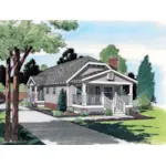 Ranch Narrow Lot With Long Hip Roof Design