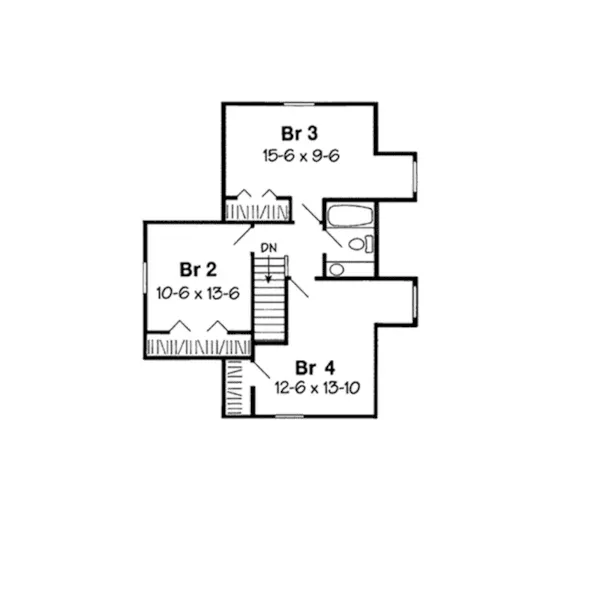 Southern House Plan Second Floor - Beauford Arts And Crafts Home 038D-0727 - Search House Plans and More