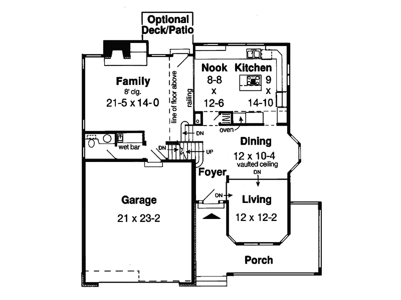 Southern House Plan First Floor - Salton Country Home 038D-0732 - Shop House Plans and More