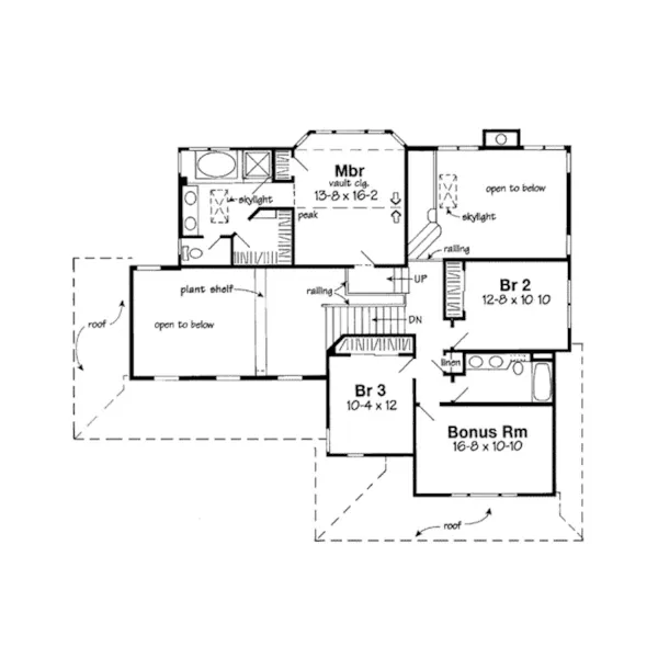 Farmhouse Plan Second Floor - Live Oak Southern Home 038D-0734 - Shop House Plans and More