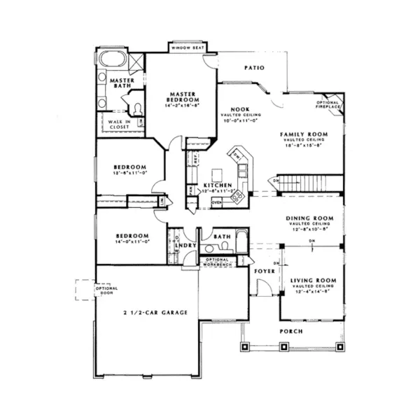 Modern House Plan First Floor - Landers Creek Ranch Home 038D-0735 - Shop House Plans and More