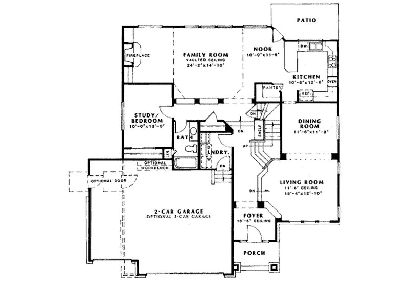 Tudor House Plan First Floor - Bixby Modern Home 038D-0736 - Search House Plans and More