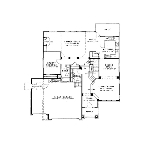 Tudor House Plan First Floor - Bixby Modern Home 038D-0736 - Search House Plans and More