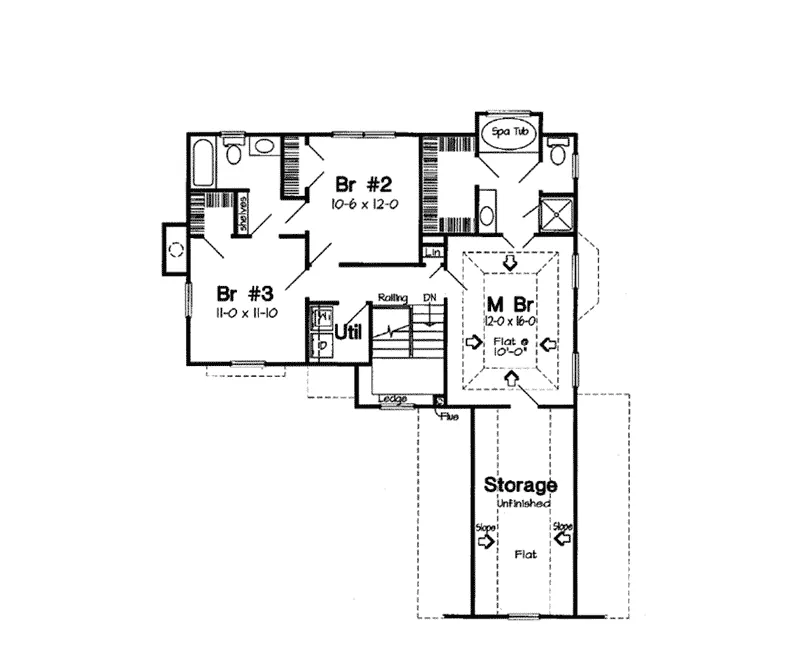 Neoclassical House Plan Second Floor - Rosamond Neoclassical Home 038D-0741 - Shop House Plans and More