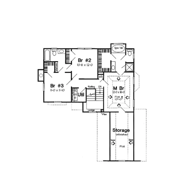 Traditional House Plan Second Floor - Rosamond Neoclassical Home 038D-0741 - Shop House Plans and More