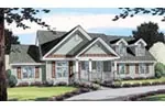 Ranch House Plan Front of Home - Samara Mill Country Home 038D-0743 - Shop House Plans and More