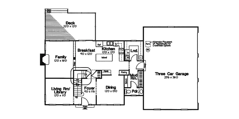 Colonial House Plan First Floor - Pixley Classic Colonial Home 038D-0746 - Shop House Plans and More