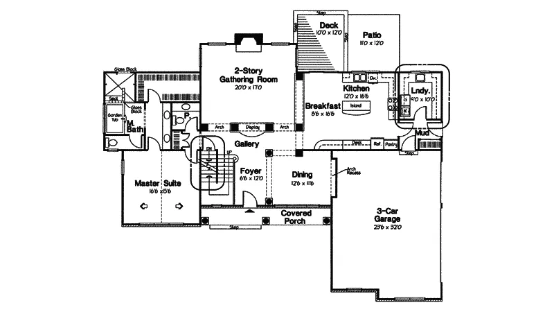 Farmhouse Plan First Floor - Montecito Luxury Home 038D-0747 - Shop House Plans and More