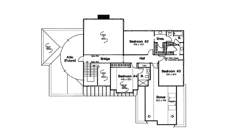 Farmhouse Plan Second Floor - Montecito Luxury Home 038D-0747 - Shop House Plans and More
