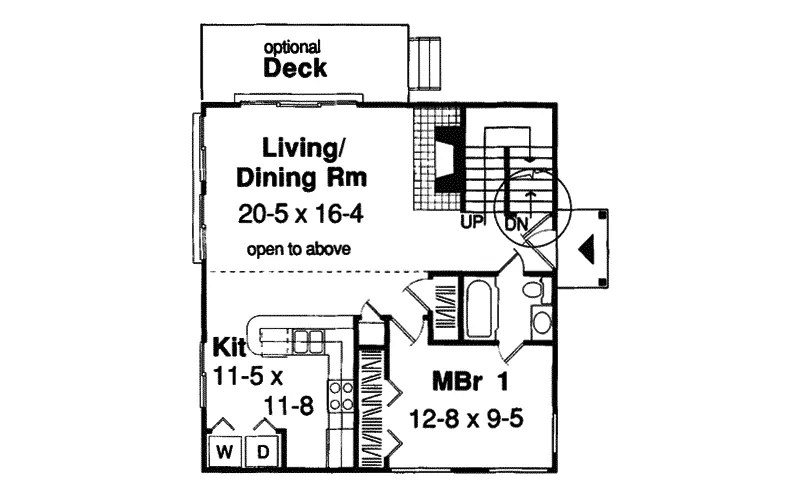Vacation House Plan First Floor - Idyllwild Vacation Cabin Home 038D-0751 - Search House Plans and More