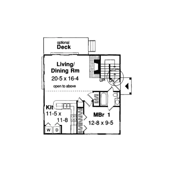 Traditional House Plan First Floor - Idyllwild Vacation Cabin Home 038D-0751 - Search House Plans and More