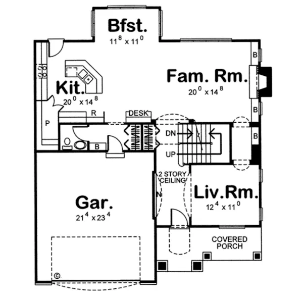 Traditional House Plan First Floor - Thornburg Lake Traditional Home 038D-0753 - Shop House Plans and More