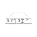 Traditional House Plan Rear Elevation - Wald Traditional Ranch Home 038D-0754 - Shop House Plans and More