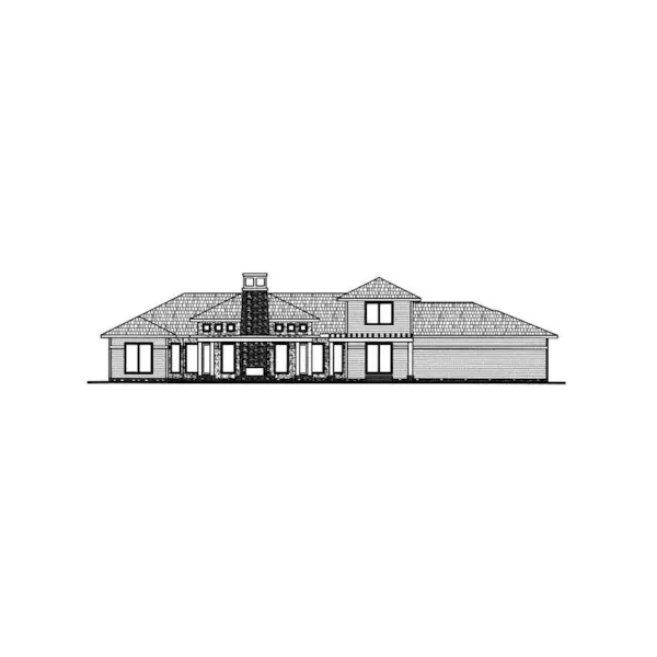 Luxury House Plan Rear Elevation - Tranquil Point Sunbelt Home 038D-0756 - Shop House Plans and More