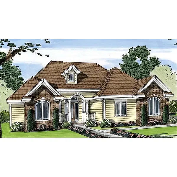 Cabin & Cottage House Plan Front of Home - Sheephill Lane Traditional Home 038D-0757 - Shop House Plans and More