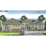 Ranch House Plan Front of Home - Thurmond Contemporary Home 038D-0758 - Shop House Plans and More