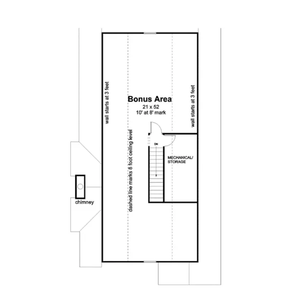 Farmhouse Plan Second Floor - Bakersfield Bungalow Home 038D-0761 - Search House Plans and More