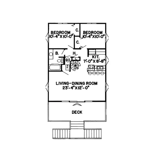 Vacation House Plan First Floor - Big River Rustic Vacation Home 038D-0767 - Search House Plans and More