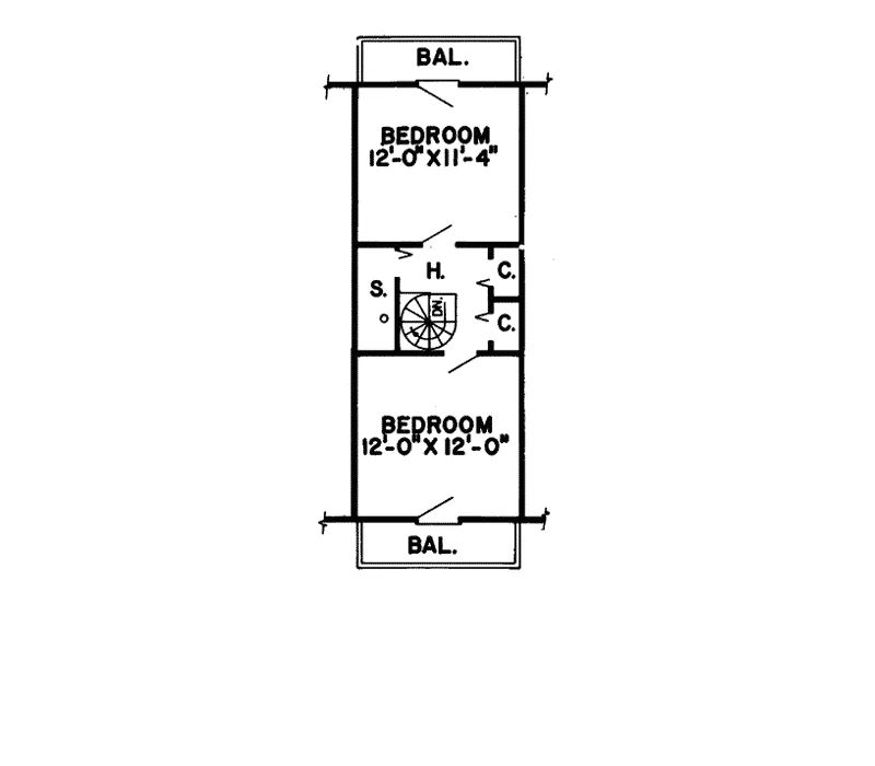 Vacation House Plan Second Floor - Big River Rustic Vacation Home 038D-0767 - Search House Plans and More