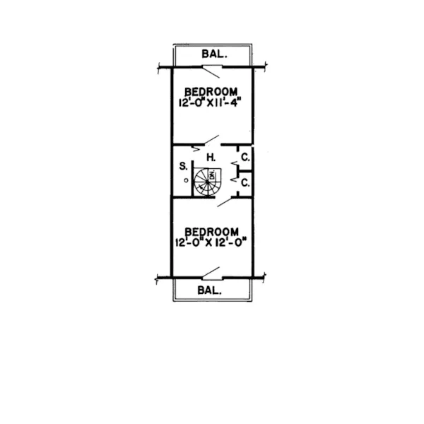 Vacation House Plan Second Floor - Big River Rustic Vacation Home 038D-0767 - Search House Plans and More