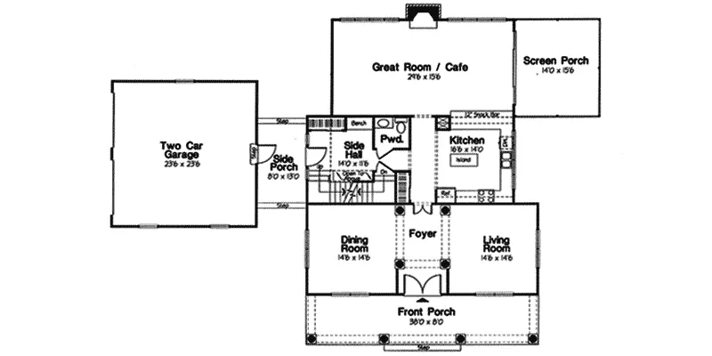 Farmhouse Plan First Floor - Norwalk Country Farmhouse 038D-0773 - Shop House Plans and More