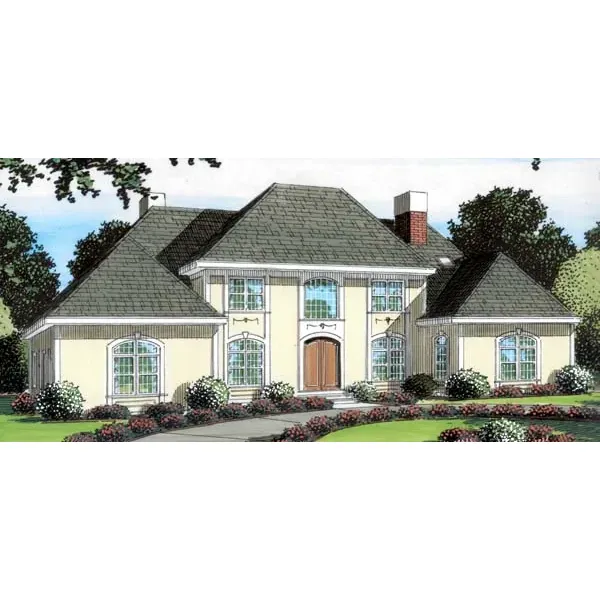 European House Plan Front of Home - Gia Luxury European Home 038D-0774 - Search House Plans and More