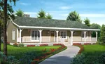 Traditional House Plan Front of House 038D-0783