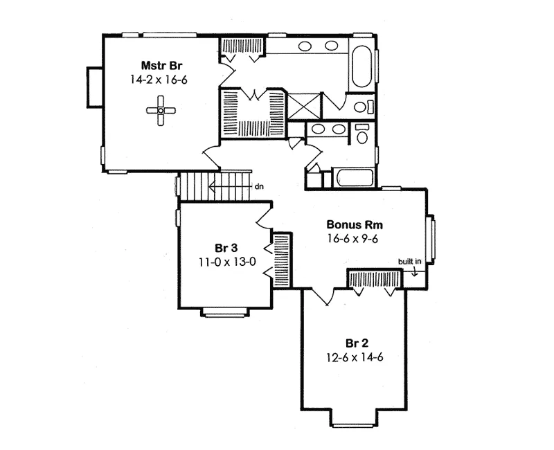 Farmhouse Plan Second Floor - Solana Hill Traditional Home 038D-0784 - Shop House Plans and More