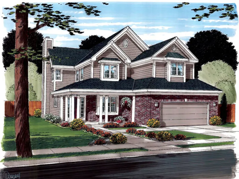 Country House Plan Front of Home - Solana Hill Traditional Home 038D-0784 - Shop House Plans and More
