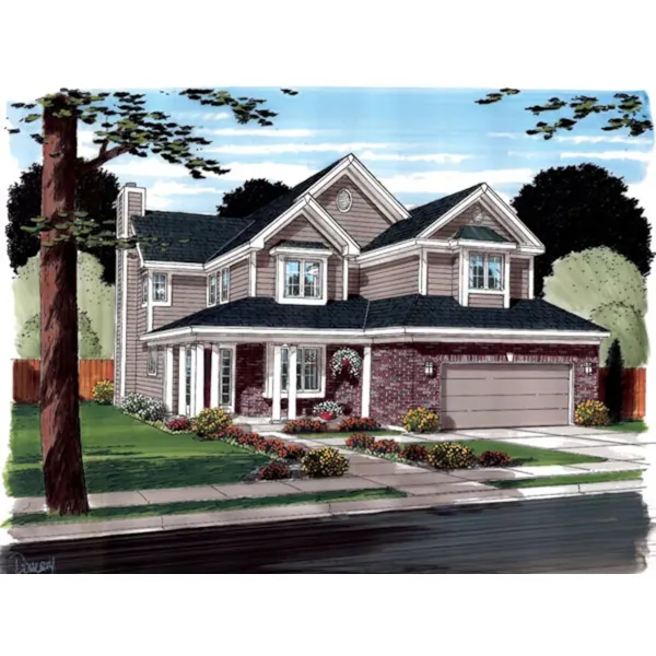 Country House Plan Front of Home - Solana Hill Traditional Home 038D-0784 - Shop House Plans and More