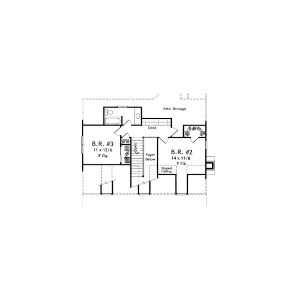 Country House Plan Second Floor - Huron Lake Country Home 039D-0012 - Search House Plans and More