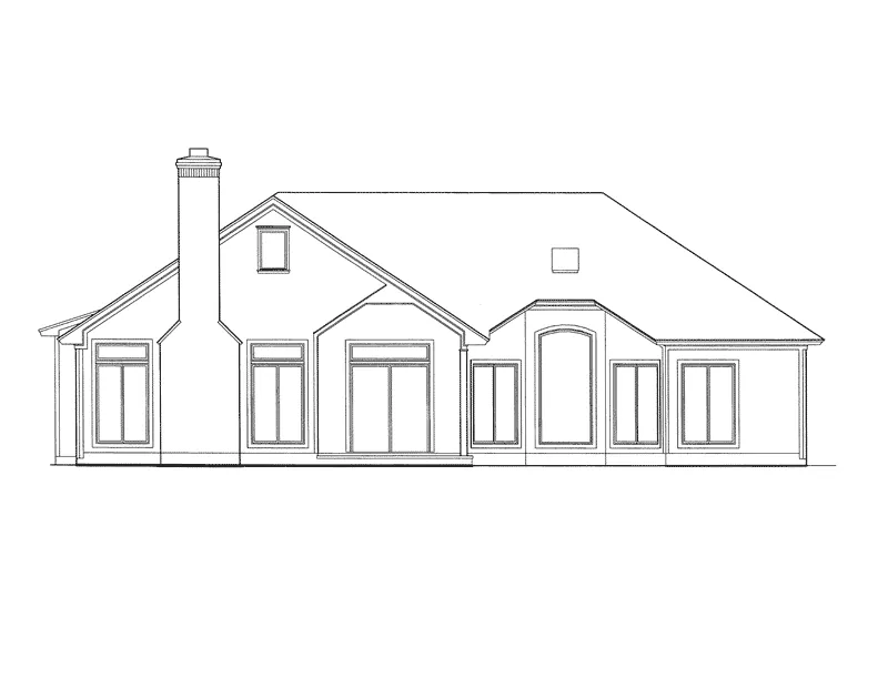 Southern House Plan Rear Elevation - Whitley Gardens Traditional Home 039D-0013 - Shop House Plans and More