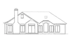 Southern House Plan Rear Elevation - Whitley Gardens Traditional Home 039D-0013 - Shop House Plans and More