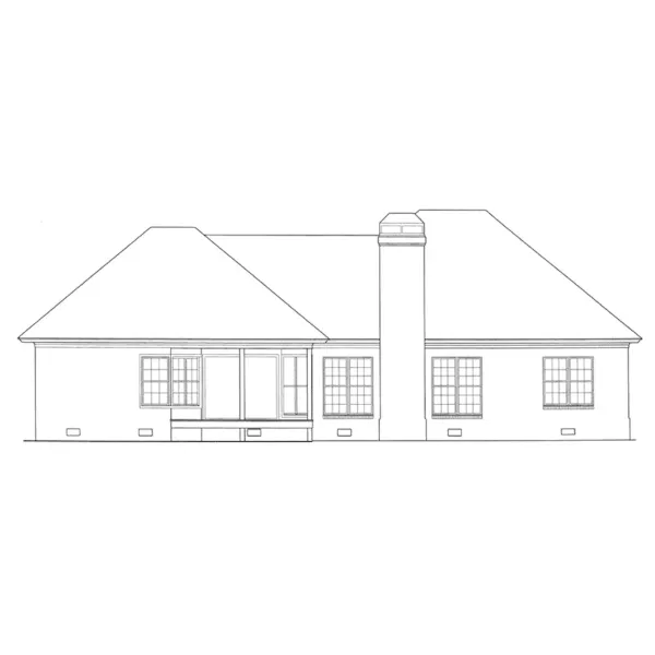 Country House Plan Rear Elevation - Bolsa Knoll Ranch Home 039D-0014 - Search House Plans and More