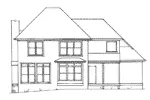Tudor House Plan Rear Elevation - Kettleman Traditional Home 039D-0015 - Search House Plans and More