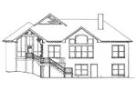 Ranch House Plan Rear Elevation - Bittersweet Neoclassical Home 039D-0016 - Search House Plans and More