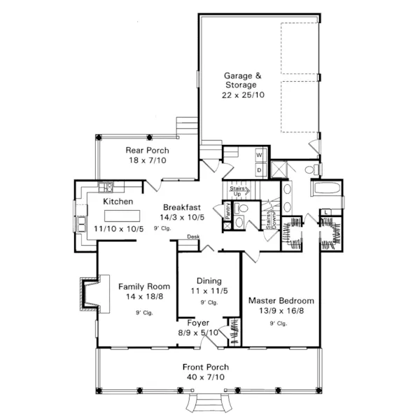 Traditional House Plan First Floor - Hyde Place Lowcountry Home 039D-0017 - Search House Plans and More