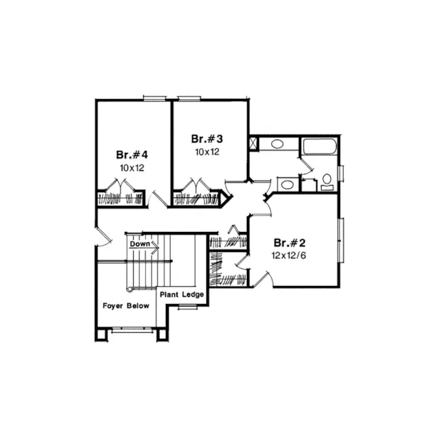 Southern House Plan Second Floor - Shipley Traditional Home 039D-0018 - Shop House Plans and More