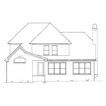 Southern House Plan Rear Elevation - Shipley Traditional Home 039D-0018 - Shop House Plans and More