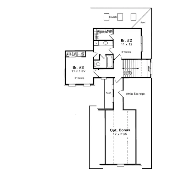 Traditional House Plan Second Floor - Geary Traditional Home 039D-0019 - Search House Plans and More