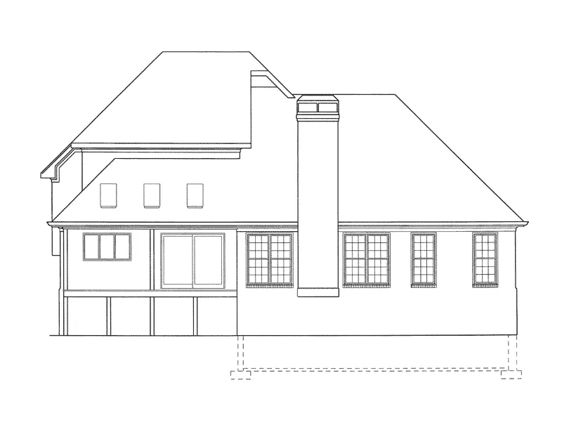 Colonial House Plan Rear Elevation - Geary Traditional Home 039D-0019 - Search House Plans and More