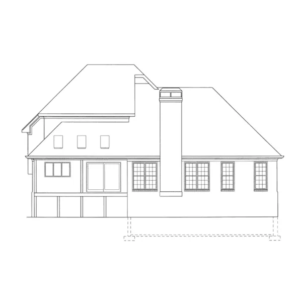 Traditional House Plan Rear Elevation - Geary Traditional Home 039D-0019 - Search House Plans and More