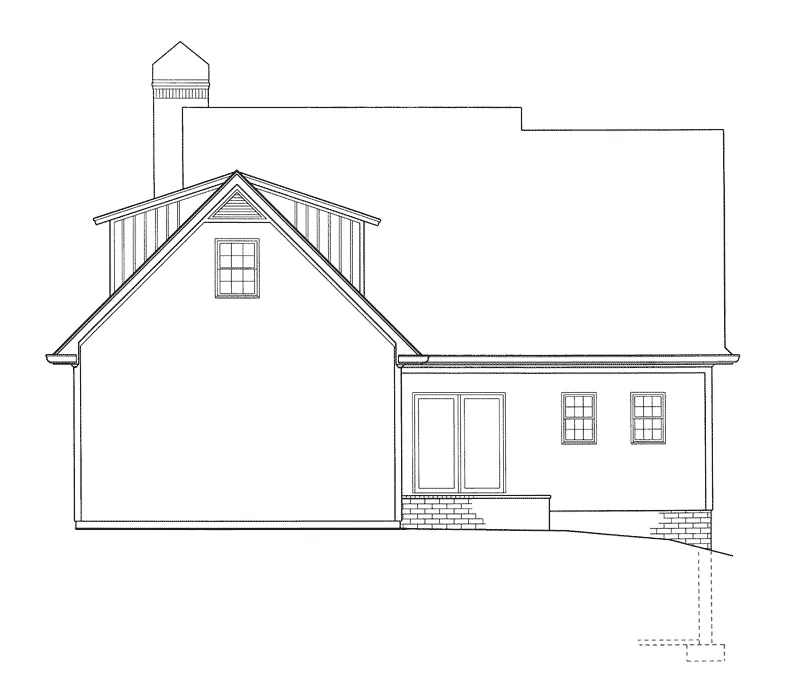 Country House Plan Rear Elevation - Fulton Park Acadian Home 039D-0020 - Search House Plans and More
