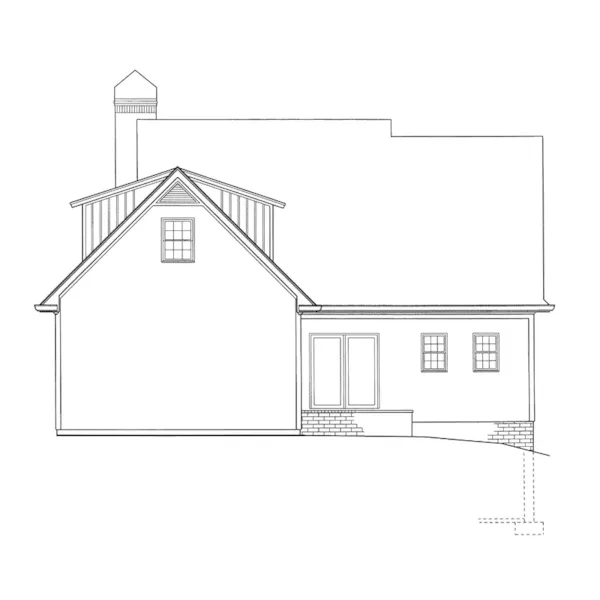 Country House Plan Rear Elevation - Fulton Park Acadian Home 039D-0020 - Search House Plans and More